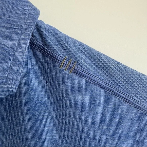 LULULEMON Evolution Polo Short Sleeve Shirt Men’s M Medium Blue - Picture 4 of 8